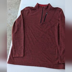 Swiss Tech Men's Maroon Half-Zip Sweater